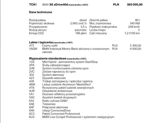 BMW X6 cena 355000 przebieg: 111000, rok produkcji 2021 z Katowice małe 67